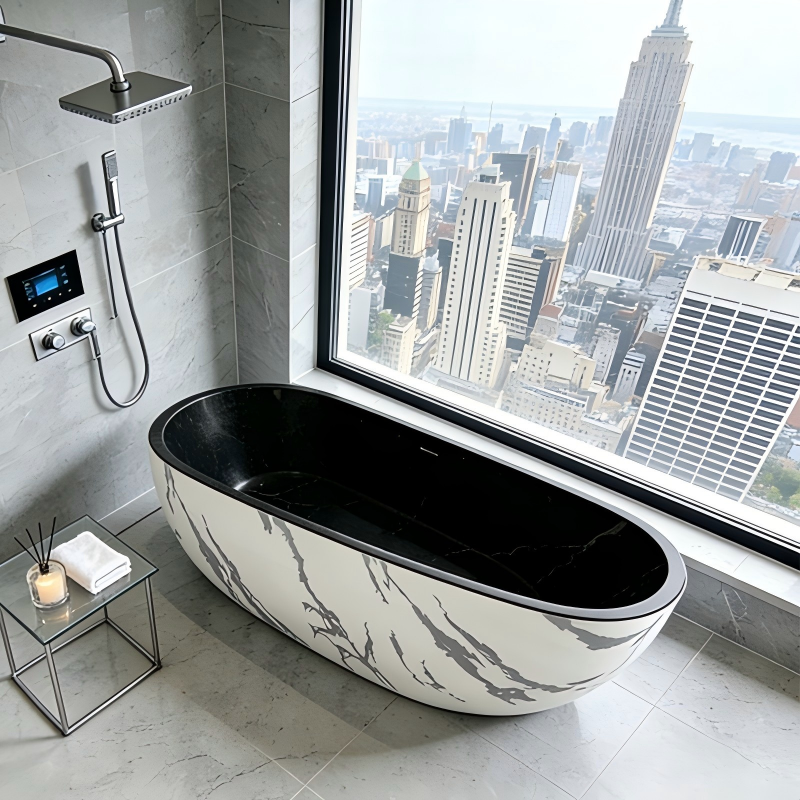 Acrylic Marble Pattern Tub ST-8009