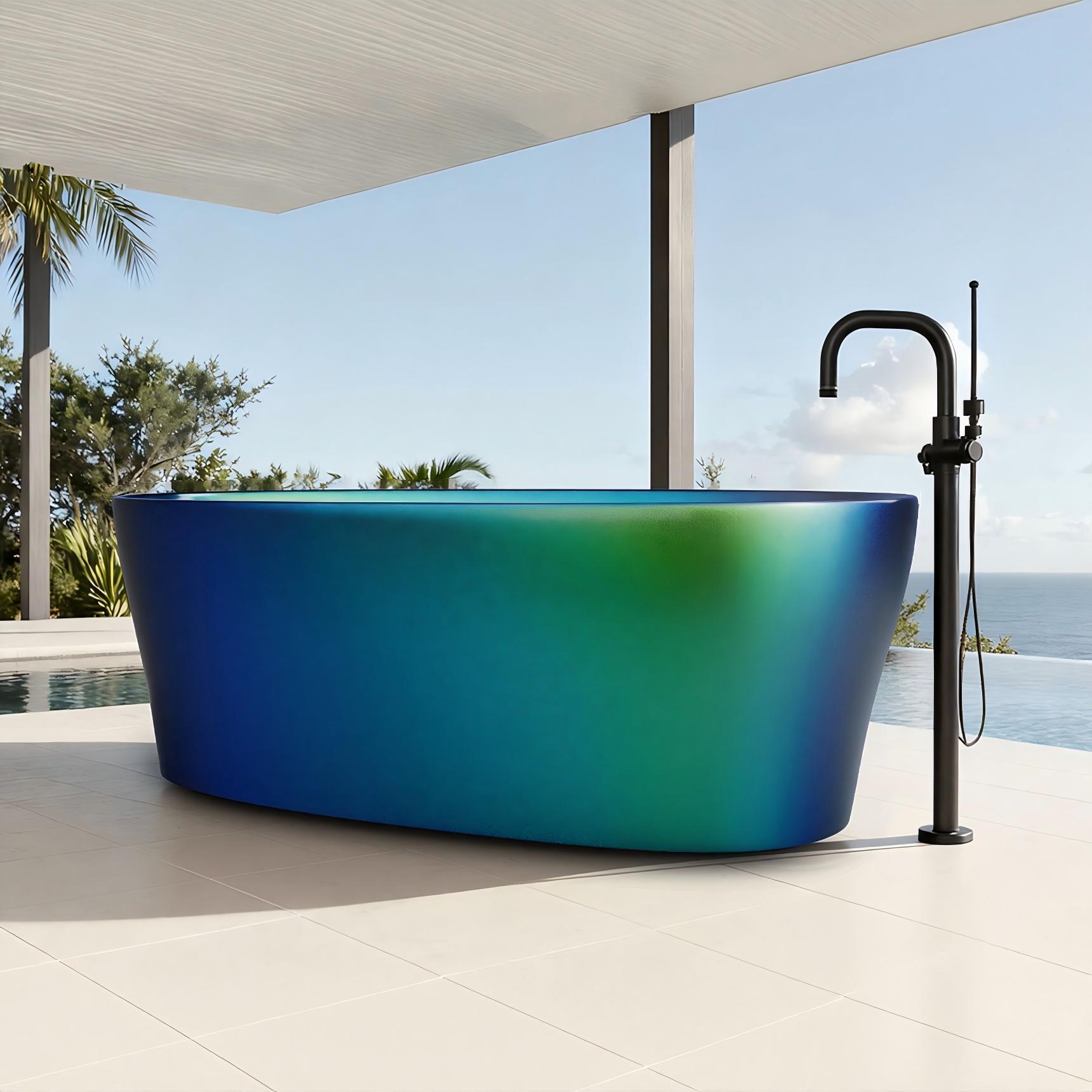 Acrylic Blue-Green Gradient Tub
